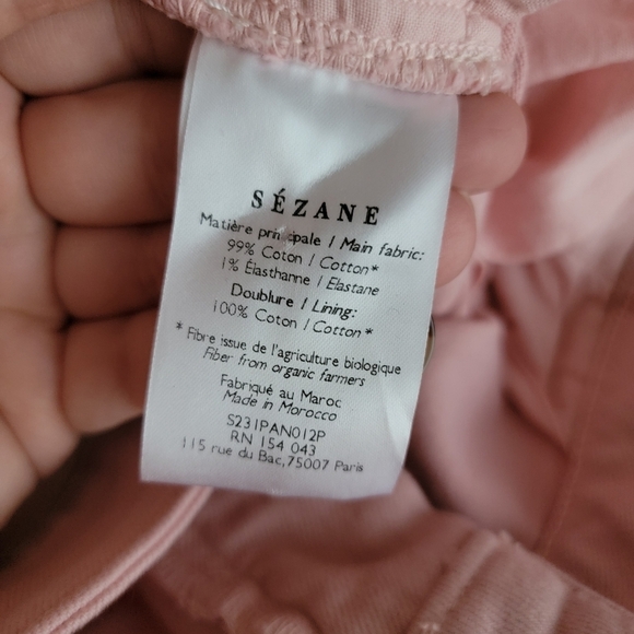 Sezane Manu Trousers in Pink size 42 NWT - Picture 11 of 12